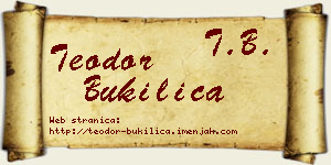 Teodor Bukilica vizit kartica